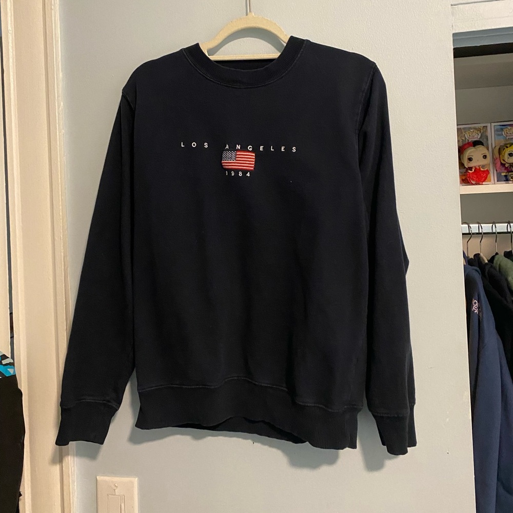 Brandy Melville Los Angeles Navy Blue Crewneck Sweatshirt